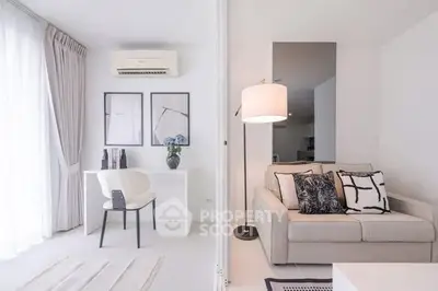 Bright modern living room with stylish decor and natural light