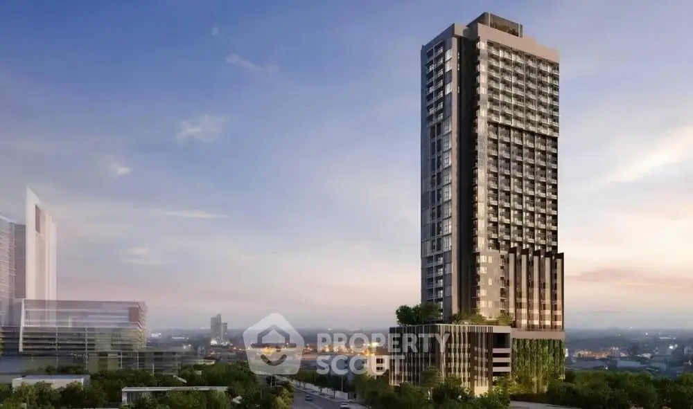 Stunning high-rise building with modern architecture and panoramic city views.