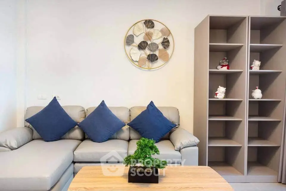 Modern living room with stylish decor and comfortable seating