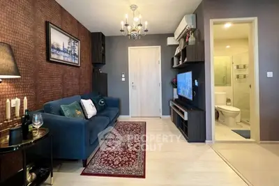 Stylish living room with elegant decor and modern amenities