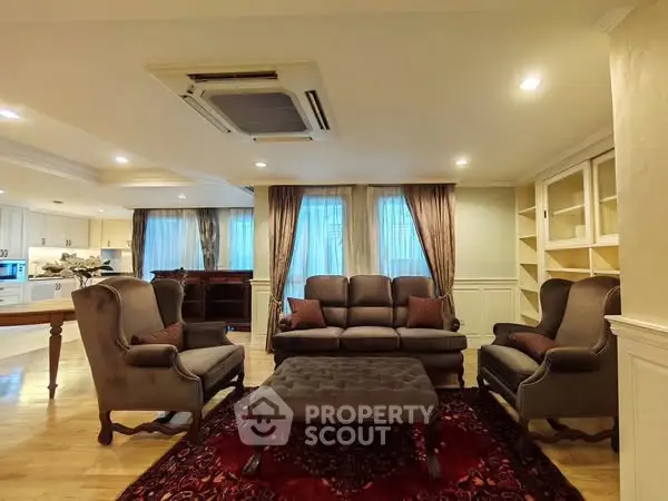 Elegant living room with classic furniture and cozy ambiance