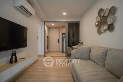 Modern living room with stylish decor and open layout