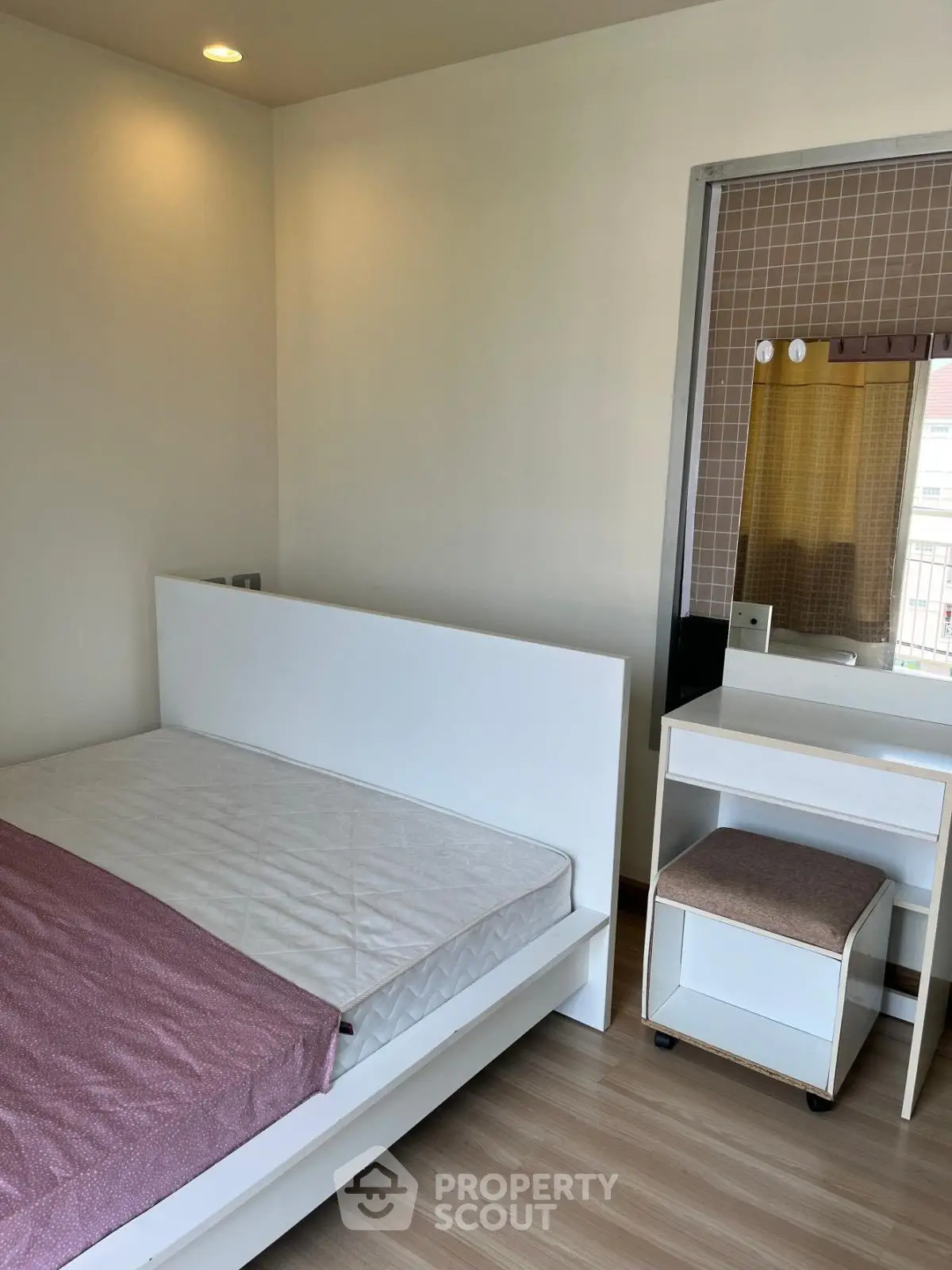 Cozy bedroom with modern furniture and natural light