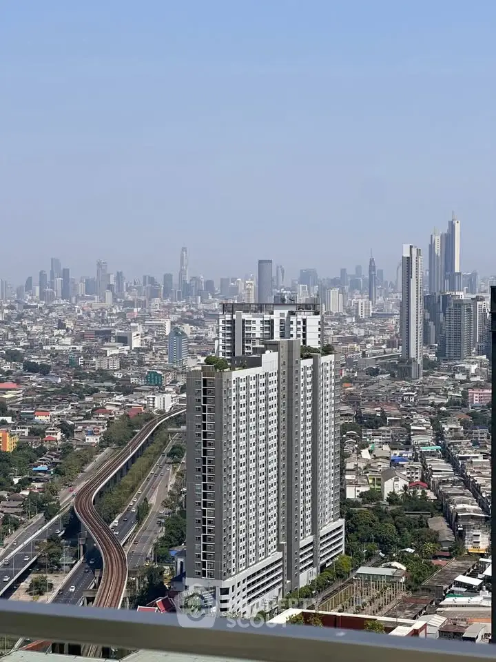 Stunning cityscape view with modern high-rise buildings and expansive skyline.