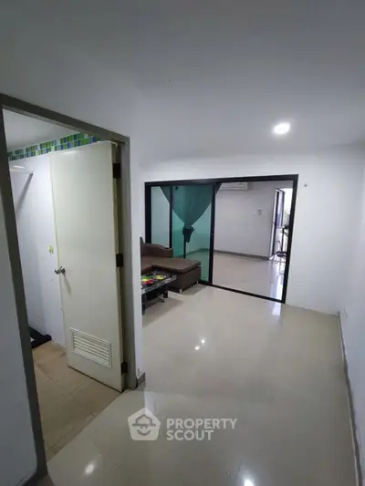 Modern apartment interior with sleek design and spacious living area