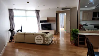 Spacious modern living room with open layout and natural light