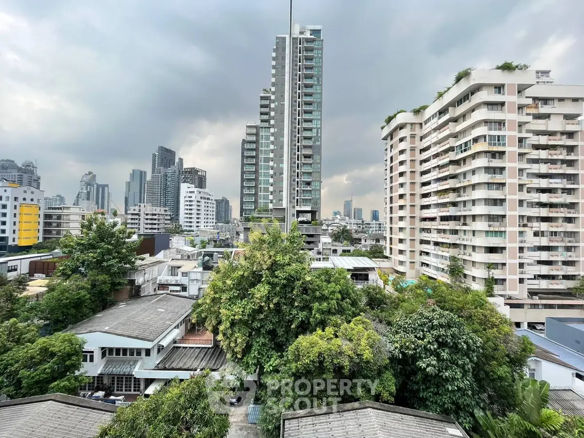 Stunning cityscape view showcasing modern high-rise buildings and lush greenery, perfect for urban living enthusiasts.