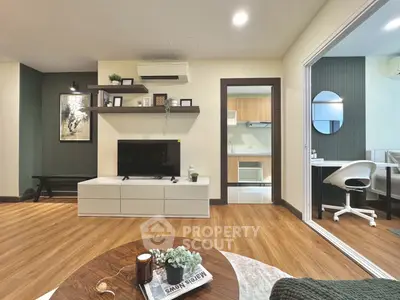 Modern living room with open layout and stylish decor