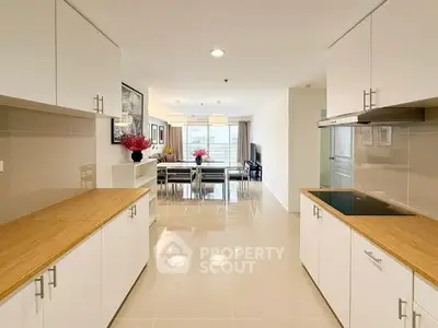 Spacious modern kitchen with open layout and sleek design