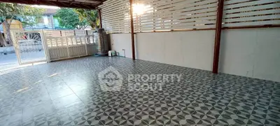 Spacious tiled patio with modern design and ample natural light