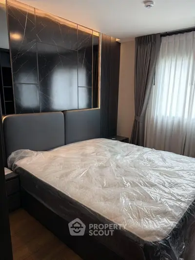 Luxurious modern bedroom with elegant design and natural light