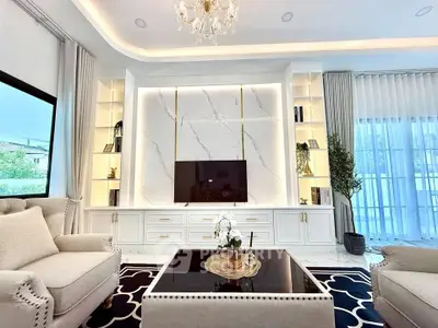 Luxurious living room with elegant decor and modern furnishings