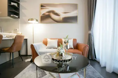 Stylish modern living room with elegant decor and natural light