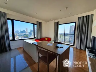 Fully Furnished 1 Bedroom Condo at Blocs 77 Livingroom