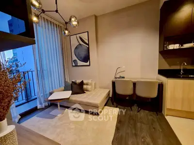 Stylish modern living room with cozy seating and elegant decor, perfect for urban living.