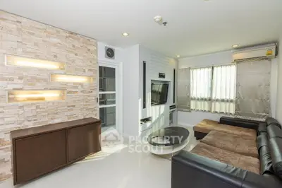 Modern living room with stylish decor and comfortable seating