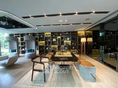 Luxurious modern living room with elegant furniture and stylish decor