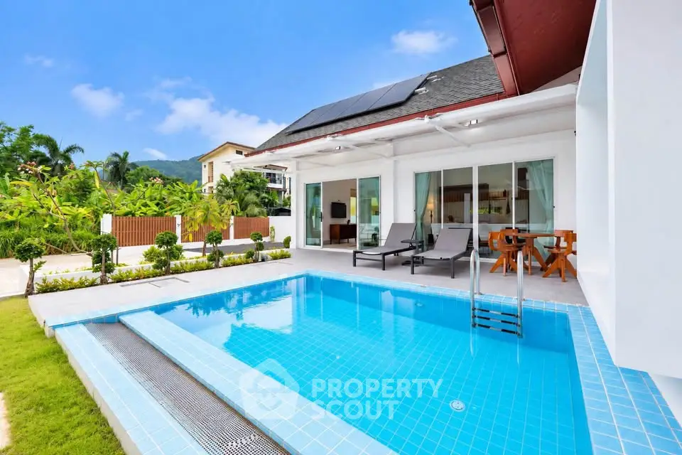 Luxurious villa with private pool and lush garden in tropical paradise