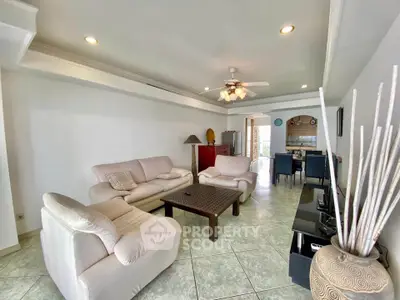 Spacious living room with elegant furniture and open layout