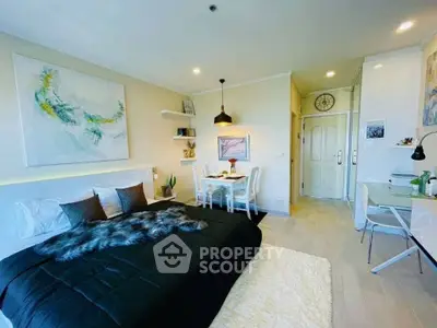 Modern studio apartment with stylish decor and cozy ambiance