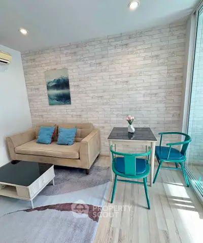 Chic modern living room with stylish decor and cozy seating area, perfect for relaxation and entertaining.