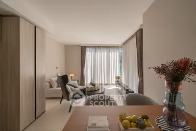 Stylish modern living room with elegant decor and natural light