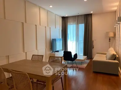 Modern living room with stylish decor and natural light