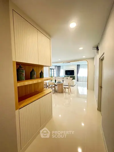 Spacious modern living room with elegant decor and natural light