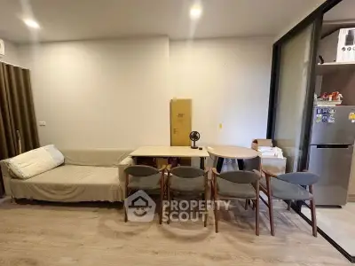 Modern living room with stylish furniture and open layout