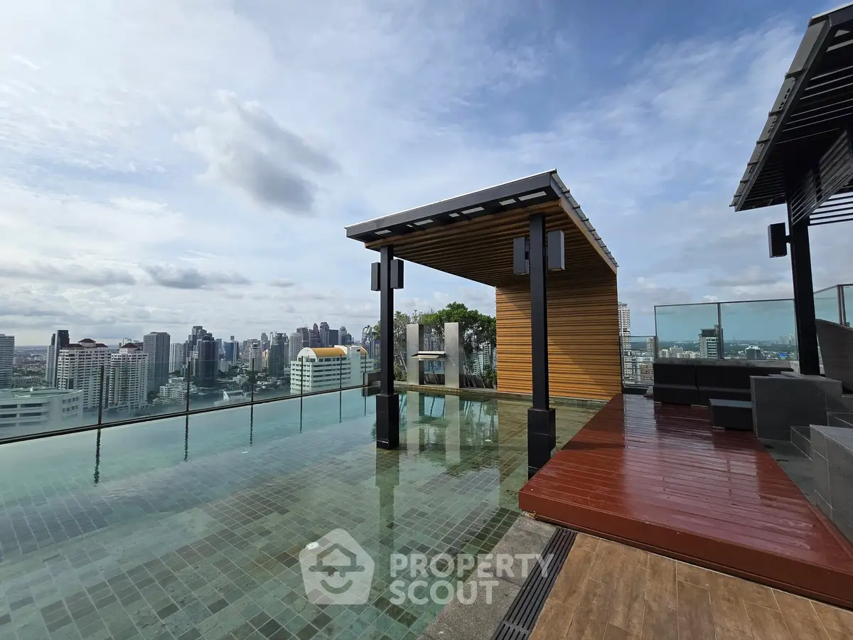 Stunning rooftop with panoramic city views and modern design, perfect for urban living.