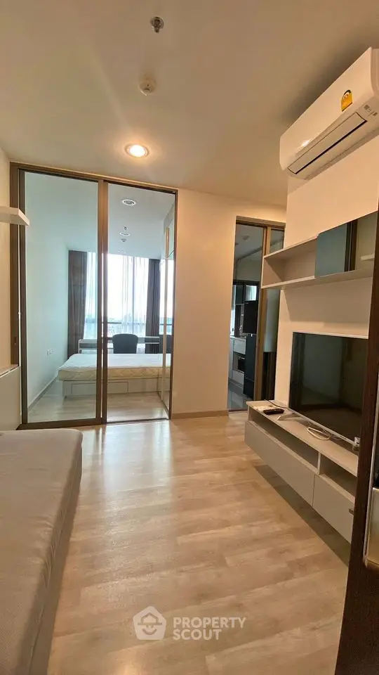 Modern apartment interior with sleek design and natural light