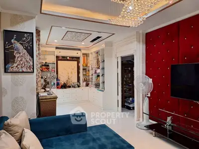 Luxurious living room with elegant decor and modern furnishings