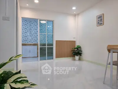 Modern minimalist interior with sleek flooring and stylish decor