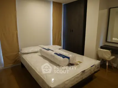 Modern bedroom with new mattress and stylish decor