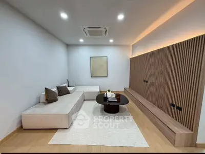 Modern living room with minimalist design and elegant furniture