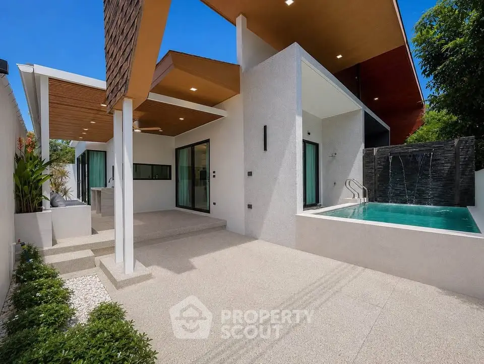Modern luxury villa with private pool and sleek architectural design