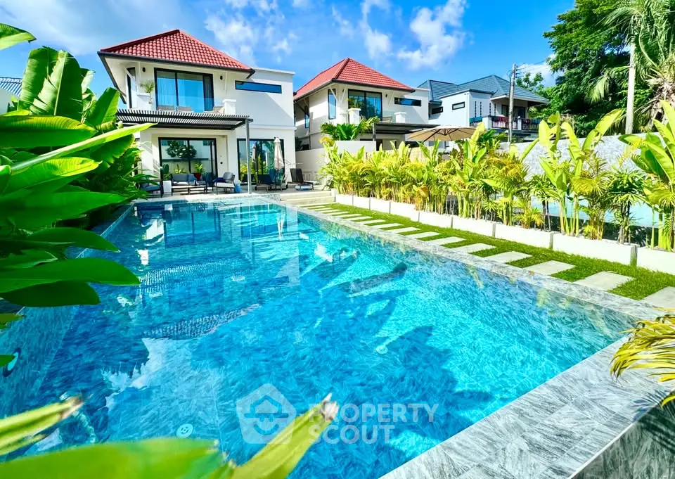 Luxurious villa with private pool and lush garden, perfect for serene living.