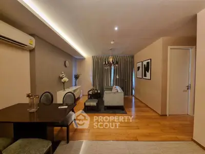 Elegant living room with modern decor and wooden flooring