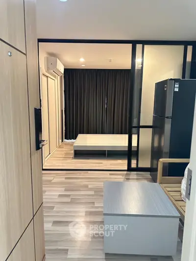 Modern apartment interior with open layout and stylish furnishings