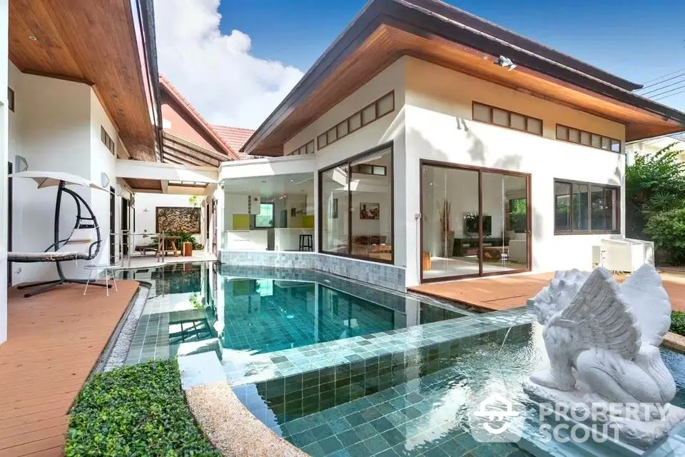 Luxurious villa with private pool and modern architecture, perfect for tropical living.