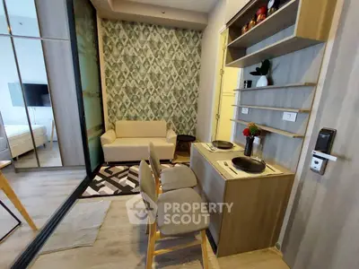 Modern compact living space with stylish decor and functional furniture