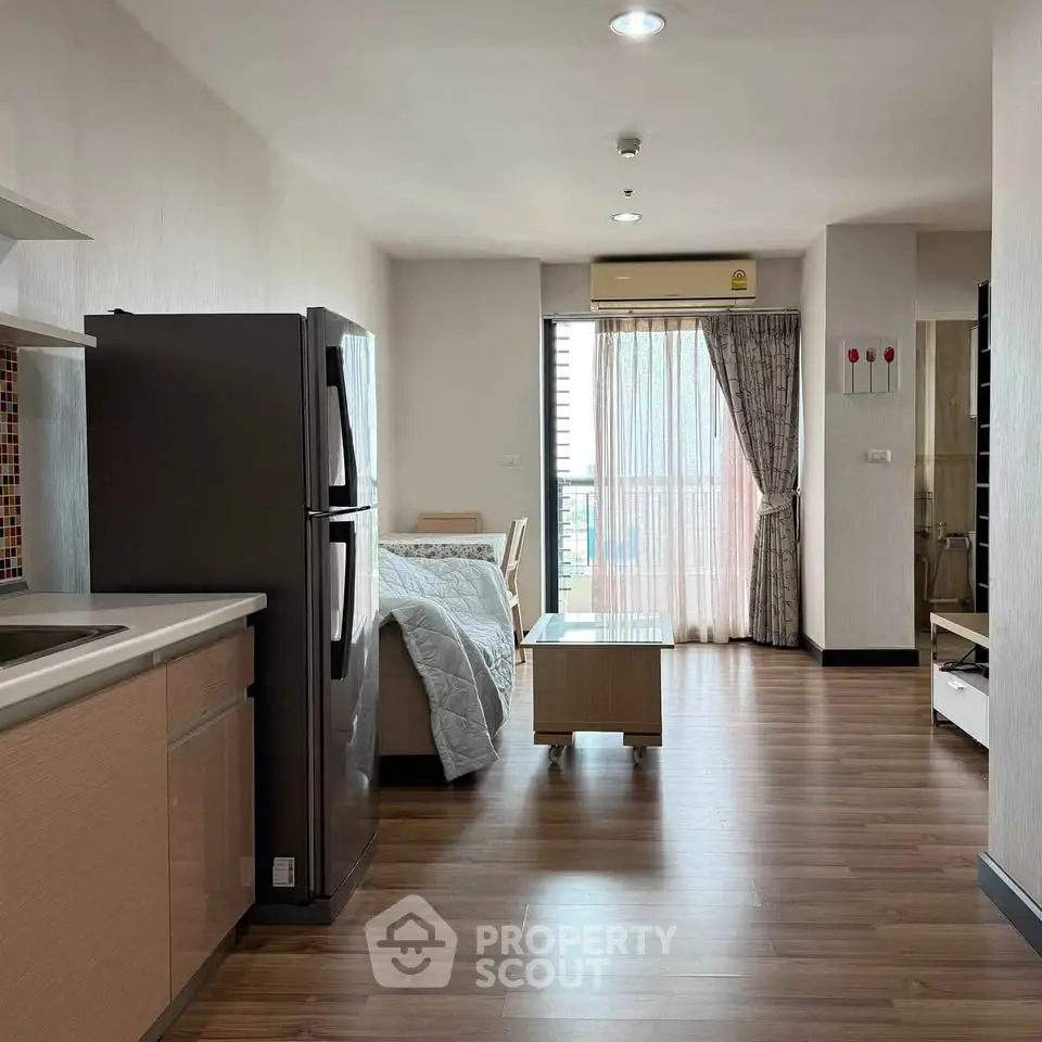 Modern studio apartment with open layout and stylish decor