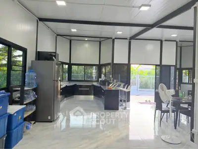 Spacious modern kitchen with open layout and sleek design