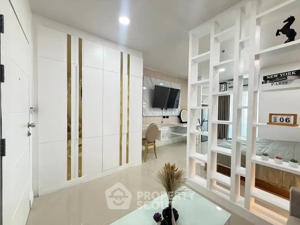 Modern apartment interior with stylish decor and open layout