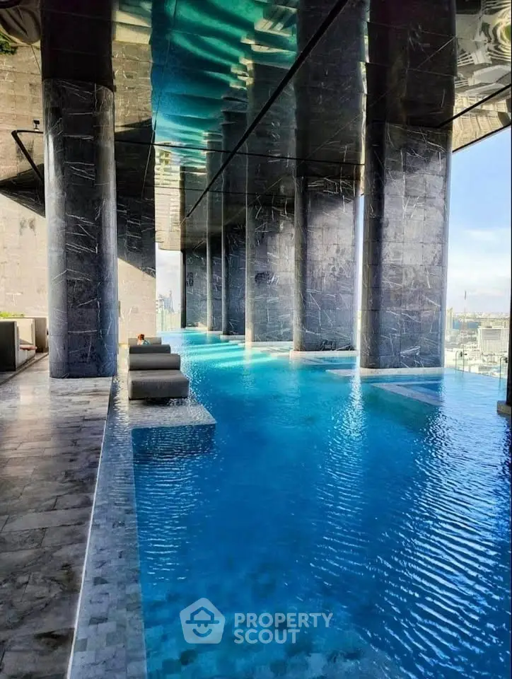 Luxurious rooftop infinity pool with stunning city views and modern design.