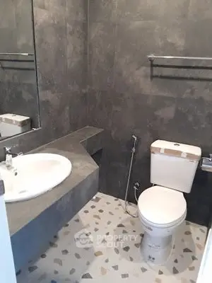 Modern bathroom with sleek design and stylish fixtures