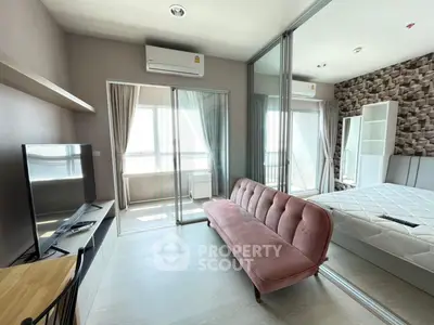 Modern studio apartment with stylish decor and natural light