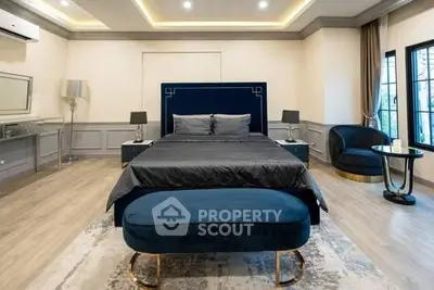 Luxurious bedroom with elegant decor and modern furnishings