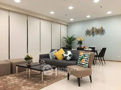 Modern living room with stylish decor and comfortable seating