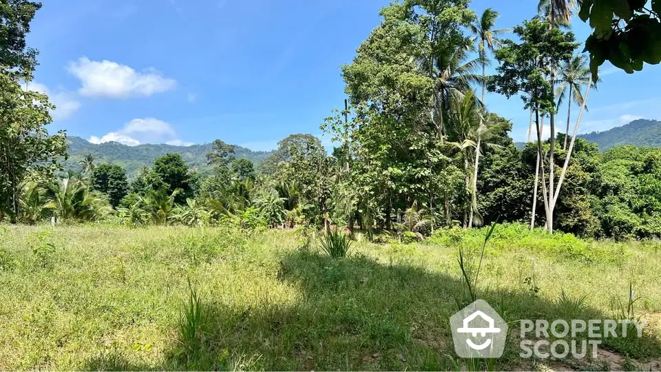 Scenic land plot with lush greenery and mountain views, perfect for development or investment.